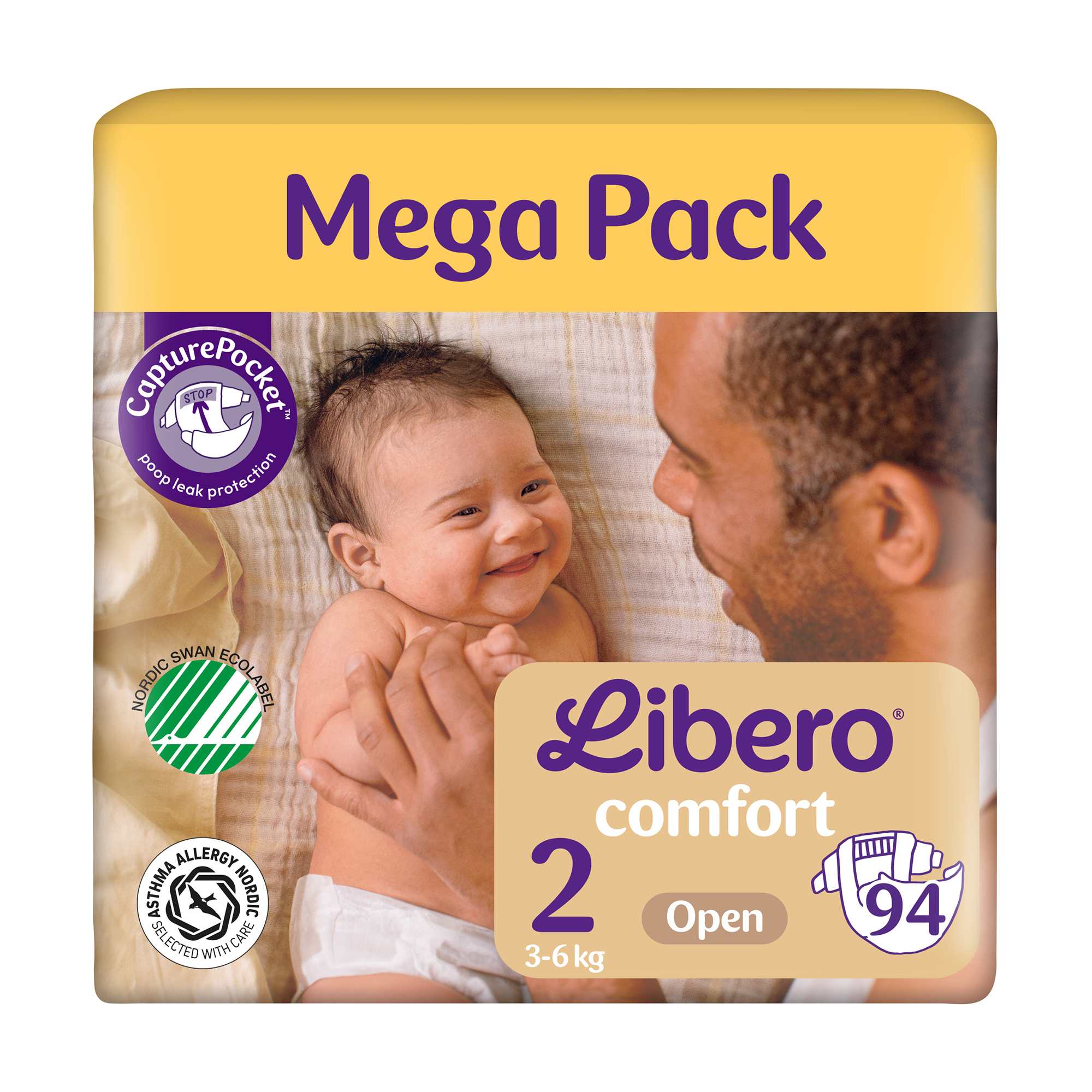 Підгузки Libero Comfort розмір 2 (3-6 кг), 94 шт