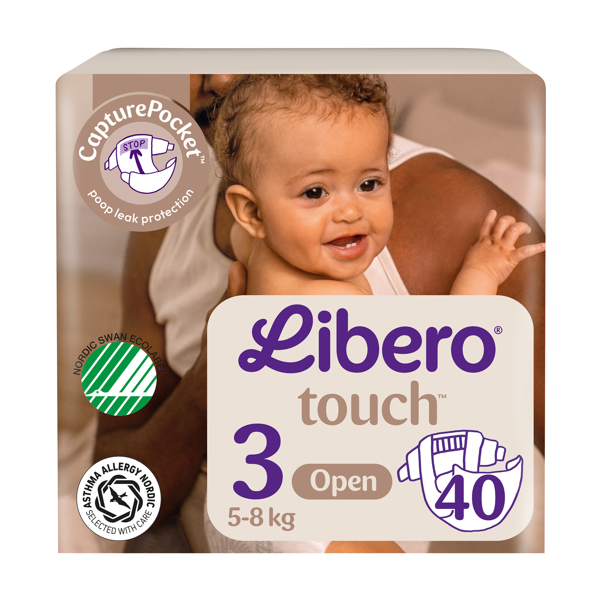 Підгузки Libero Touch розмір 3 (5-8 кг), 40 шт